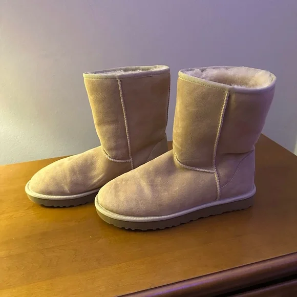 UGG Tan Winter Boots with Suede Exterior and Plush Lining - Picture 3 of 7